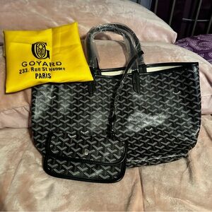 Goyard Black and Gray Tote Bag